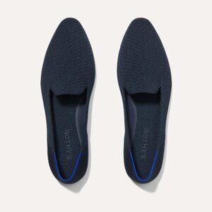 Rothy’s The Almond Loafer in Navy Blue Twill Womens 9 EUC
